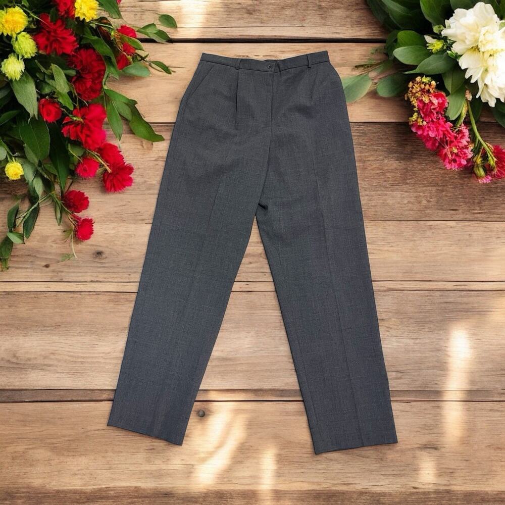NWT Talbots Dress Pants Women SIZE 14 Gray Straight Leg Classic Office Workwear‎